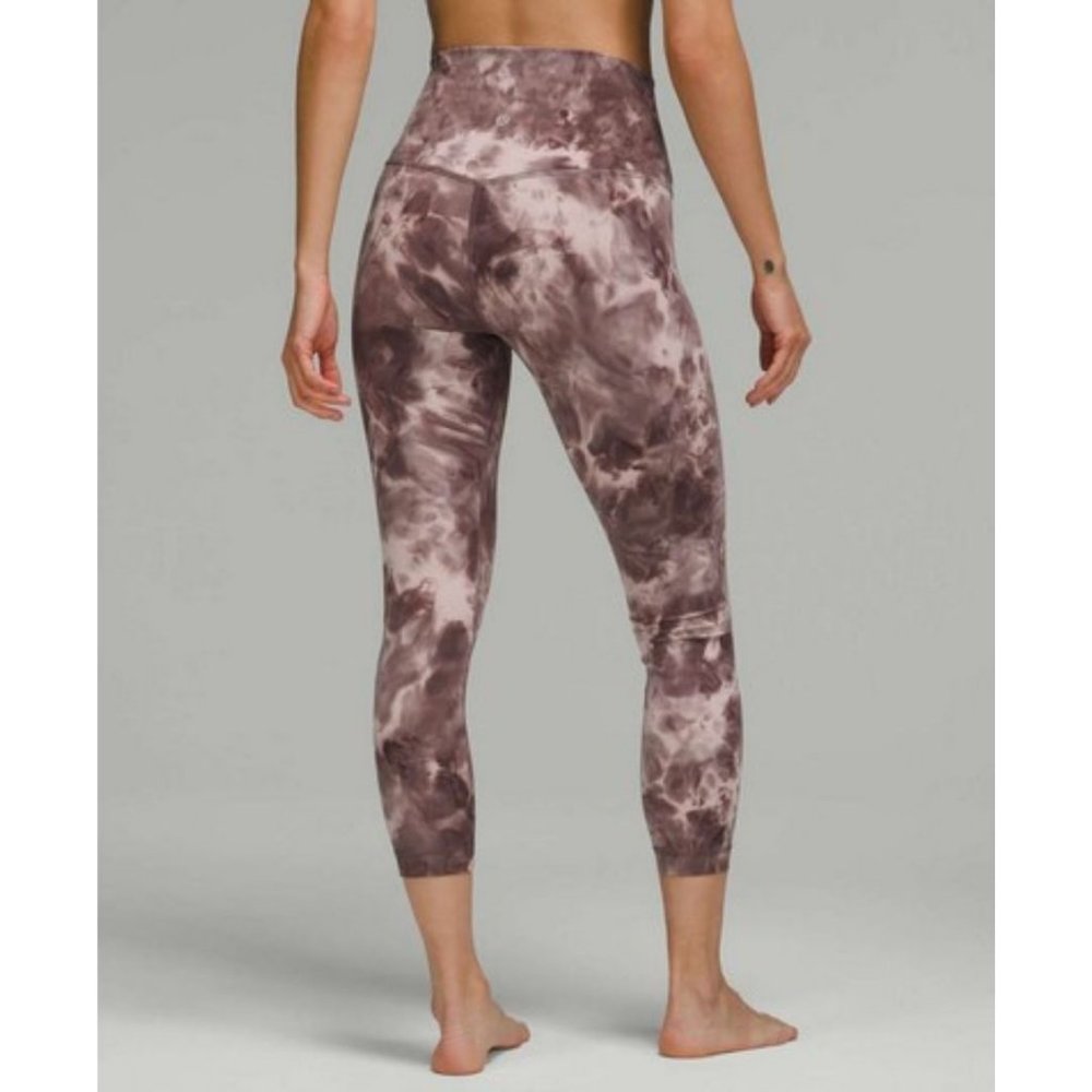 Lululemon Align High-Rise Crop 23" Diamond Dye Lunar Rock Shadow Grey Size 10 - Picture 3 of 11